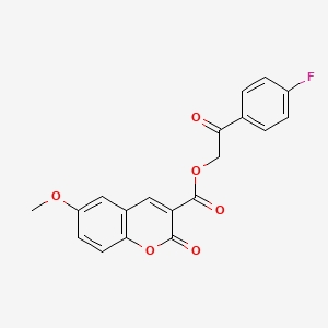 2-(4-fluorophenyl)-2-oxoethyl 6-methoxy-2-oxo-2H-chromene-3-carboxylate