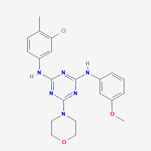 N2-(3-chloro-4-methylphenyl)-N4-(3-methoxyphenyl)-6-morpholino-1,3,5-triazine-2,4-diamine