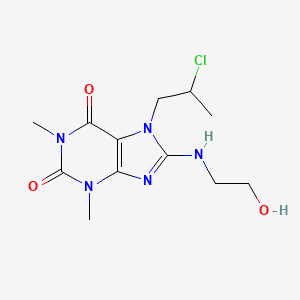 7-(2-chloropropyl)-8-[(2-hydroxyethyl)amino]-1,3-dimethyl-2,3,6,7-tetrahydro-1H-purine-2,6-dione