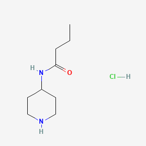 molecular formula C9H19ClN2O B2846854 N-(piperidin-4-yl)butanamide hydrochloride CAS No. 71879-44-2