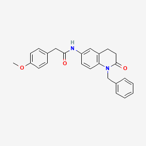 molecular formula C25H24N2O3 B2846866 N-(1-苄基-2-氧代-1,2,3,4-四氢喹啉-6-基)-2-(4-甲氧基苯基)乙酰胺 CAS No. 941910-57-2