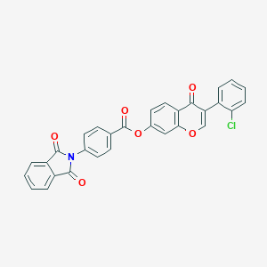 3-(2-chlorophenyl)-4-oxo-4H-chromen-7-yl 4-(1,3-dioxoisoindolin-2-yl)benzoate