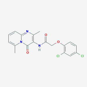 molecular formula C18H15Cl2N3O3 B2846871 2-(2,4-二氯苯氧)-N-(2,6-二甲基-4-氧代-4H-吡啶并[1,2-a]嘧啶-3-基)乙酰胺 CAS No. 941876-02-4