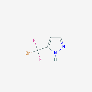 molecular formula C4H3BrF2N2 B2846875 3-(bromodifluoromethyl)-1H-pyrazole CAS No. 2044797-26-2