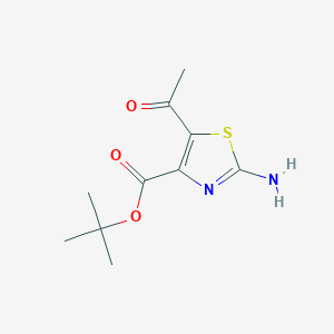 molecular formula C10H14N2O3S B2846879 Tert-butyl 5-acetyl-2-amino-1,3-thiazole-4-carboxylate CAS No. 2248395-43-7