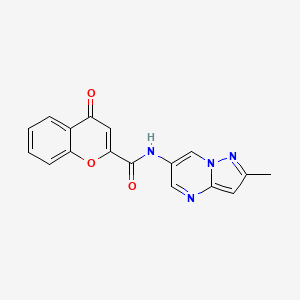 molecular formula C17H12N4O3 B2846882 N-(2-methylpyrazolo[1,5-a]pyrimidin-6-yl)-4-oxo-4H-chromene-2-carboxamide CAS No. 1797329-24-8