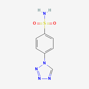 molecular formula C7H7N5O2S B2846891 4-(1H-1,2,3,4-tetrazol-1-yl)benzene-1-sulfonamide CAS No. 313481-55-9