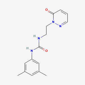 molecular formula C15H18N4O2 B2846892 1-(3,5-二甲基苯基)-3-(2-(6-氧代吡啶并[1,6H]-嘧啶-1-基)乙基)脲 CAS No. 1170152-71-2