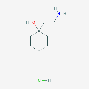 molecular formula C8H18ClNO B2846894 1-(2-Aminoethyl)cyclohexanol hydrochloride CAS No. 2155856-37-2
