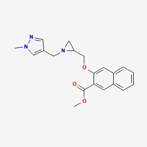 Methyl 3-[[1-[(1-methylpyrazol-4-yl)methyl]aziridin-2-yl]methoxy]naphthalene-2-carboxylate