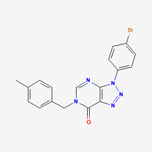 molecular formula C18H14BrN5O B2846896 3-(4-溴苯基)-6-[(4-甲基苯基)甲基]三唑并[4,5-d]嘧啶-7-酮 CAS No. 893921-60-3