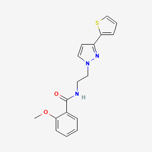 2-methoxy-N-(2-(3-(thiophen-2-yl)-1H-pyrazol-1-yl)ethyl)benzamide