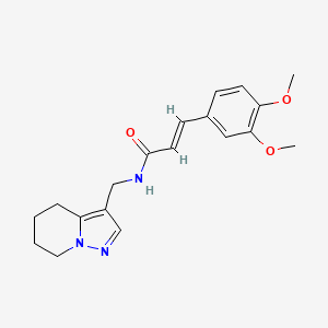 molecular formula C19H23N3O3 B2846898 (E)-3-(3,4-dimethoxyphenyl)-N-((4,5,6,7-tetrahydropyrazolo[1,5-a]pyridin-3-yl)methyl)acrylamide CAS No. 2035036-17-8