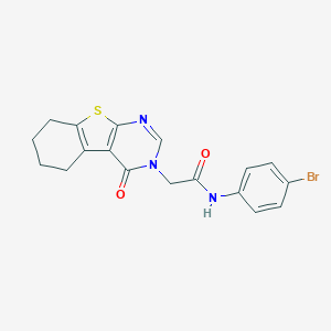 N-(4-bromophenyl)-2-(4-oxo-5,6,7,8-tetrahydro[1]benzothieno[2,3-d]pyrimidin-3(4H)-yl)acetamide