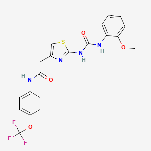 molecular formula C20H17F3N4O4S B2846900 2-(2-(3-(2-methoxyphenyl)ureido)thiazol-4-yl)-N-(4-(trifluoromethoxy)phenyl)acetamide CAS No. 897613-92-2