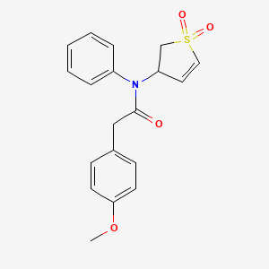 molecular formula C19H19NO4S B2846911 N-(1,1-dioxido-2,3-dihydrothiophen-3-yl)-2-(4-methoxyphenyl)-N-phenylacetamide CAS No. 863021-28-7