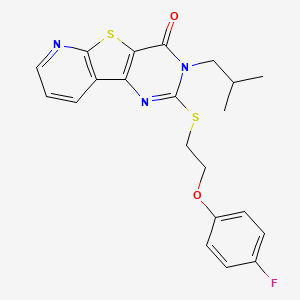 2-((2-(4-fluorophenoxy)ethyl)thio)-3-isobutylpyrido[3',2':4,5]thieno[3,2-d]pyrimidin-4(3H)-one