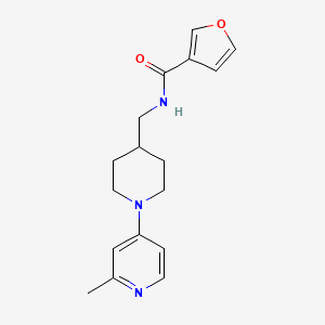 molecular formula C17H21N3O2 B2846926 N-((1-(2-甲基吡啶-4-基)哌啶-4-基)甲基)呋喃-3-甲酸酰胺 CAS No. 2034529-72-9