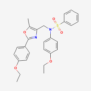 molecular formula C27H28N2O5S B2846930 1-苄基-3-{4-[(3-甲基-2-噻吩基)甲酰]哌嗪-1-基}喹喑-2(1H)-酮 CAS No. 1251656-99-1