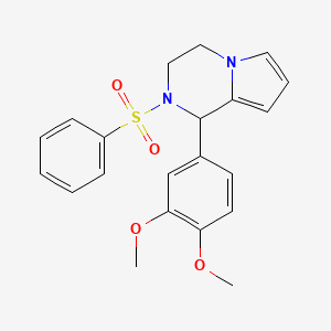 1-(3,4-Dimethoxyphenyl)-2-(phenylsulfonyl)-1,2,3,4-tetrahydropyrrolo[1,2-a]pyrazine