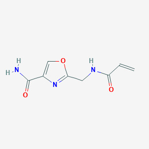 molecular formula C8H9N3O3 B2846941 2-[(Prop-2-enamido)methyl]-1,3-oxazole-4-carboxamide CAS No. 2094470-63-8