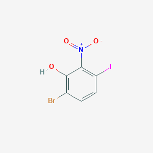 molecular formula C6H3BrINO3 B2846942 6-溴-3-碘-2-硝基苯酚 CAS No. 2090513-56-5