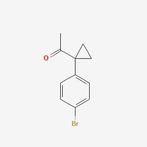 molecular formula C11H11BrO B2846944 1-[1-(4-Bromophenyl)cyclopropyl]ethan-1-one CAS No. 1368556-46-0