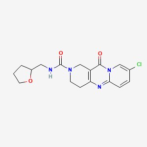 molecular formula C17H19ClN4O3 B2846947 8-氯-11-氧代-N-((环丁烷-2-基)甲基)-3,4-二氢-1H-二嘌呤并[1,2-a:4',3'-d]嘧啶-2(11H)-羧酰胺 CAS No. 2034532-31-3
