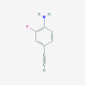 molecular formula C8H6FN B2846952 4-Ethynyl-2-fluoroaniline CAS No. 1008112-39-7