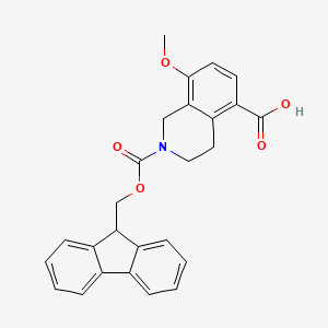 molecular formula C26H23NO5 B2846953 2-(9H-芴-9-基甲氧羰基)-8-甲氧基-3,4-二氢-1H-异喹啉-5-羧酸 CAS No. 2137734-29-1