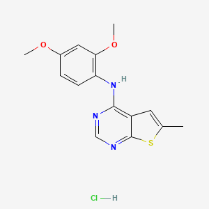 molecular formula C15H16ClN3O2S B2846954 (2,4-Dimethoxy-phenyl)-(6-methyl-thieno[2,3-d]pyrimidin-4-yl)-amine CAS No. 1049740-94-4