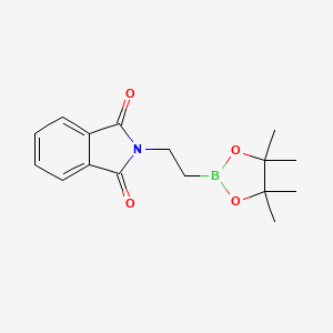 molecular formula C16H20BNO4 B2846963 2-[2-(四甲基-1,3,2-二氧杂硼杂环戊-2-基)乙基]异吲哚-1,3-二酮 CAS No. 2377607-02-6