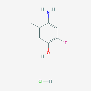 molecular formula C7H9ClFNO B2846970 4-Amino-2-fluoro-5-methylphenol hydrochloride CAS No. 2219379-60-7