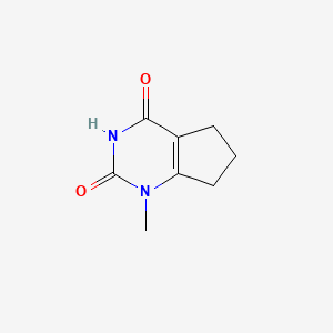 molecular formula C8H10N2O2 B2846974 1-甲基-1H,2H,3H,4H,5H,6H,7H-环戊[d]嘧啶-2,4-二酮 CAS No. 21582-84-3