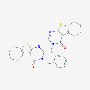 3-{2-[(4-oxo-5,6,7,8-tetrahydro[1]benzothieno[2,3-d]pyrimidin-3(4H)-yl)methyl]benzyl}-5,6,7,8-tetrahydro[1]benzothieno[2,3-d]pyrimidin-4(3H)-one