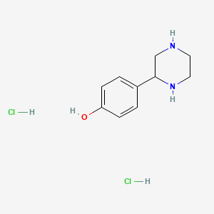 molecular formula C10H16Cl2N2O B2846983 4-(Piperazin-2-yl)phenol dihydrochloride CAS No. 65709-60-6