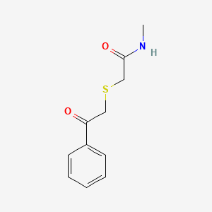 molecular formula C11H13NO2S B2846990 N-methyl-2-[(2-oxo-2-phenylethyl)sulfanyl]acetamide CAS No. 1699395-31-7