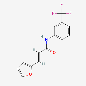 molecular formula C14H10F3NO2 B2846991 (2E)-3-(furan-2-yl)-N-[3-(trifluoromethyl)phenyl]prop-2-enamide CAS No. 304475-91-0