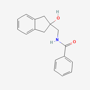 molecular formula C17H17NO2 B2846999 N-((2-羟基-2,3-二氢-1H-茚-2-基)甲基)苯甲酰胺 CAS No. 2034443-60-0