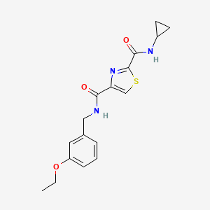 N2-cyclopropyl-N4-[(3-ethoxyphenyl)methyl]-1,3-thiazole-2,4-dicarboxamide