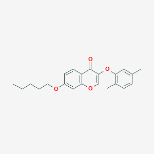 molecular formula C22H24O4 B284702 3-(2,5-dimethylphenoxy)-7-(pentyloxy)-4H-chromen-4-one 