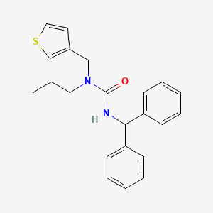 molecular formula C22H24N2OS B2847033 3-Benzhydryl-1-propyl-1-(thiophen-3-ylmethyl)urea CAS No. 1235066-03-1