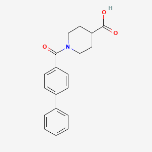 molecular formula C19H19NO3 B2847056 1-(联苯基甲酰)哌啶-4-甲酸 CAS No. 147958-95-0