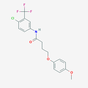 N-[4-chloro-3-(trifluoromethyl)phenyl]-4-(4-methoxyphenoxy)butanamide