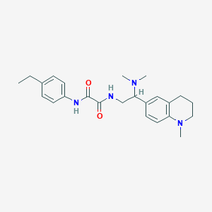 molecular formula C24H32N4O2 B2847068 N1-(2-(dimethylamino)-2-(1-methyl-1,2,3,4-tetrahydroquinolin-6-yl)ethyl)-N2-(4-ethylphenyl)oxalamide CAS No. 922064-51-5