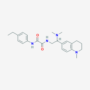 molecular formula C24H32N4O2 B2847068 N1-(2-(二甲胺基)-2-(1-甲基-1,2,3,4-四氢喹啉-6-基)乙基)-N2-(4-乙基苯基)草酸二酰胺 CAS No. 922064-51-5