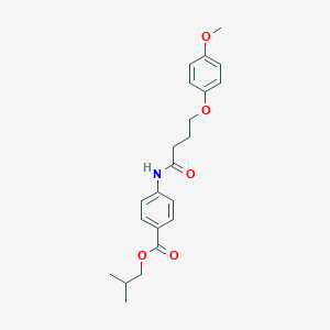 molecular formula C22H27NO5 B284708 Isobutyl 4-{[4-(4-methoxyphenoxy)butanoyl]amino}benzoate 