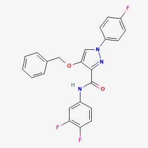 molecular formula C23H16F3N3O2 B2847088 4-(benzyloxy)-N-(3,4-difluorophenyl)-1-(4-fluorophenyl)-1H-pyrazole-3-carboxamide CAS No. 1209750-42-4