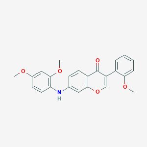 molecular formula C24H21NO5 B2847105 7-((2,4-dimethoxyphenyl)amino)-3-(2-methoxyphenyl)-4H-chromen-4-one CAS No. 864761-05-7