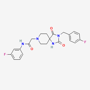 2-(3-(4-fluorobenzyl)-2,4-dioxo-1,3,8-triazaspiro[4.5]decan-8-yl)-N-(3-fluorophenyl)acetamide